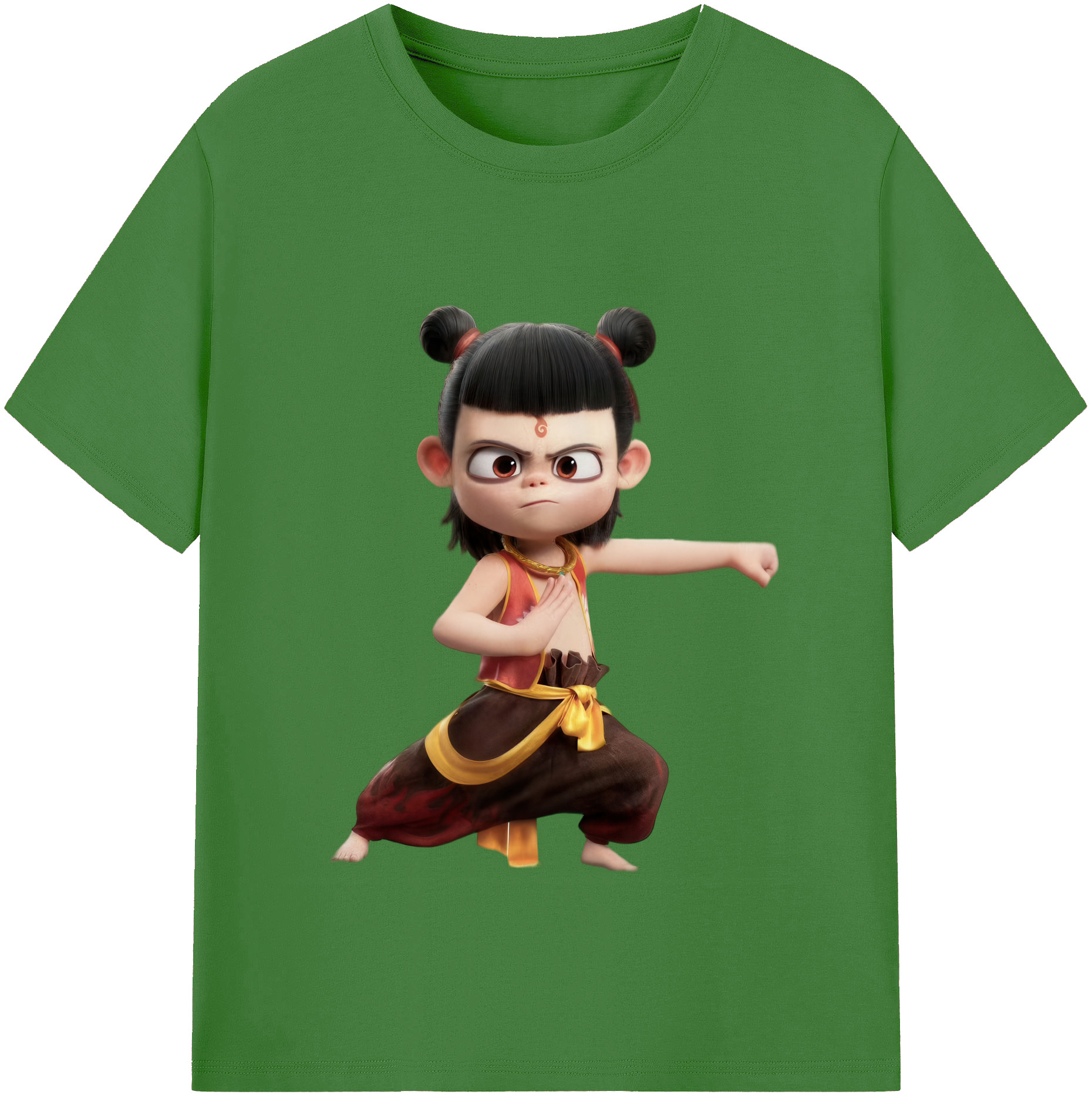 （画像用） Ne Zha 2 ナタ 魔童の大暴れ レディースカジュアルプリントTシャツ（綿100％）